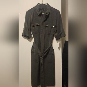 Sharagano dress, size 6, grey